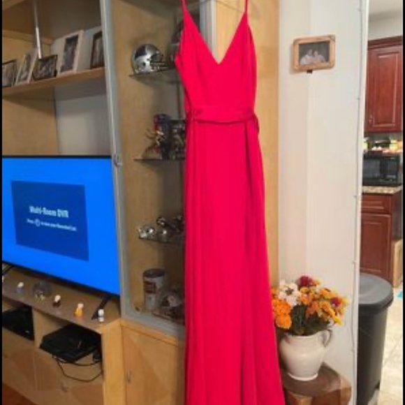 A Vera Wang red gown with sash NWT - Picture 2 of 5